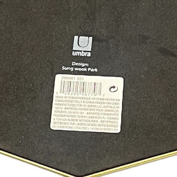 NEW Umbra Display Prisma Tray Sung Wook Park Geometric Gold Tone - Picture 11 of 16